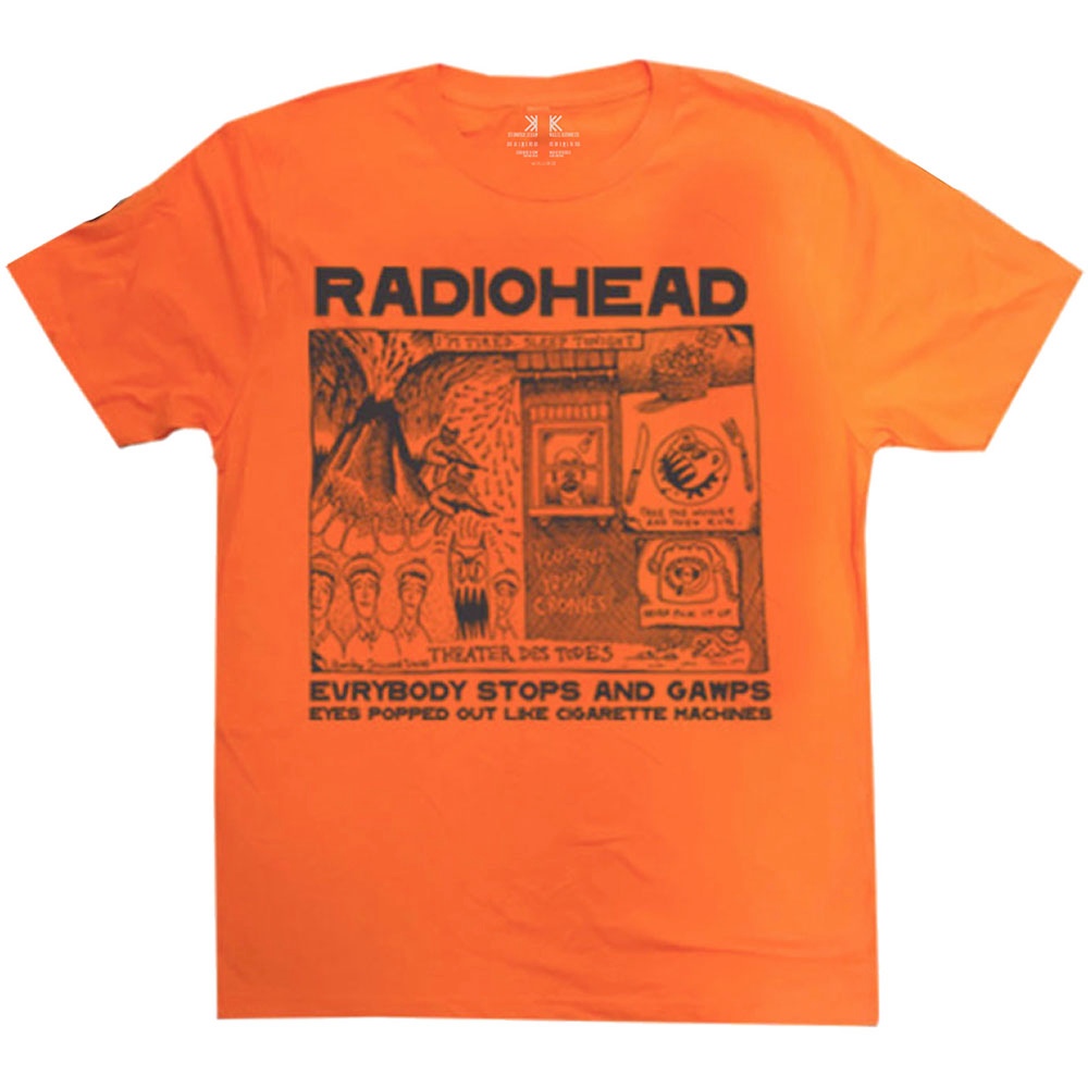 Radiohead - Gawps Mens T-shirt - Orange